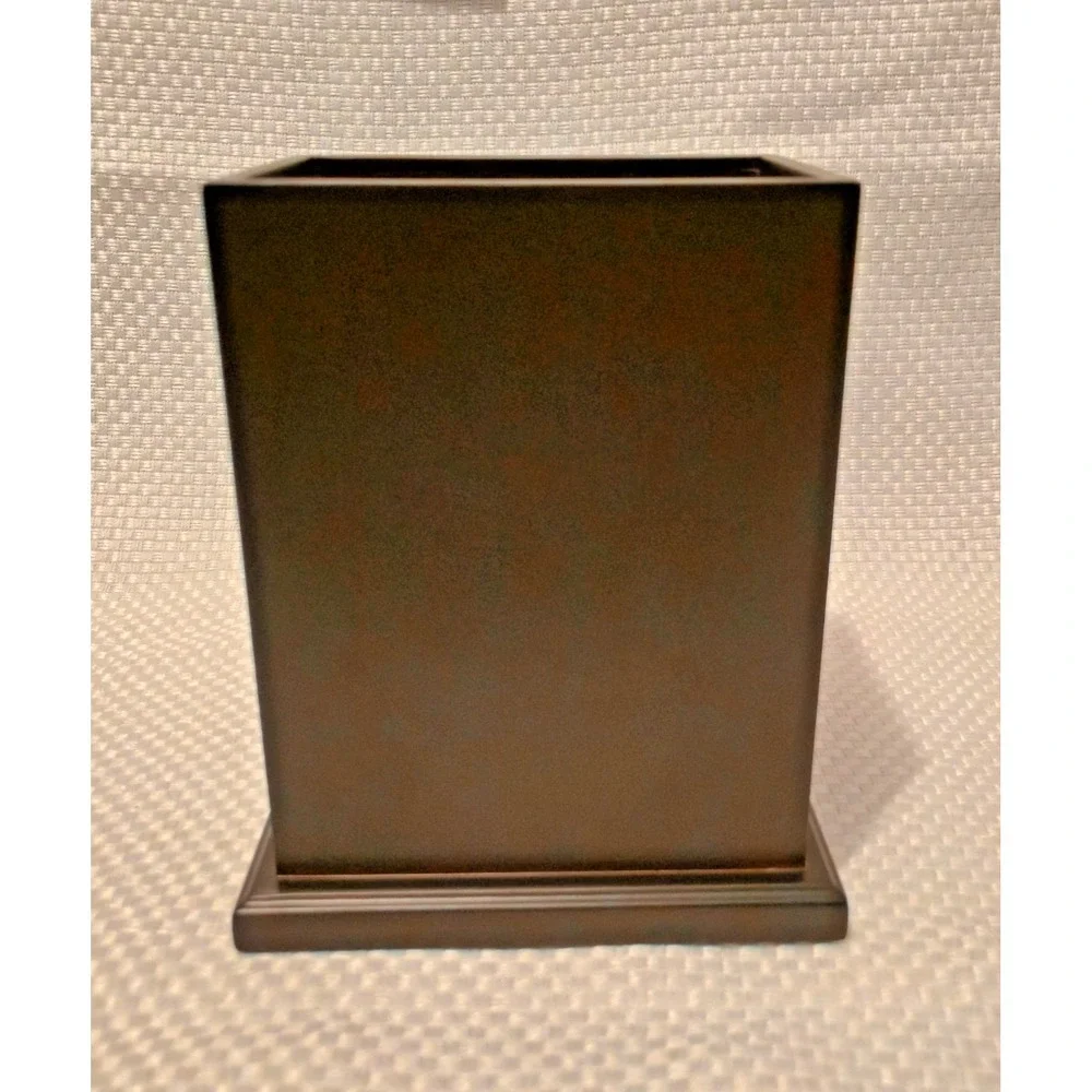 Pottery Barn Bedford Photo Frame Bookend Desk Organizer Espresso Wood 4x3 Single